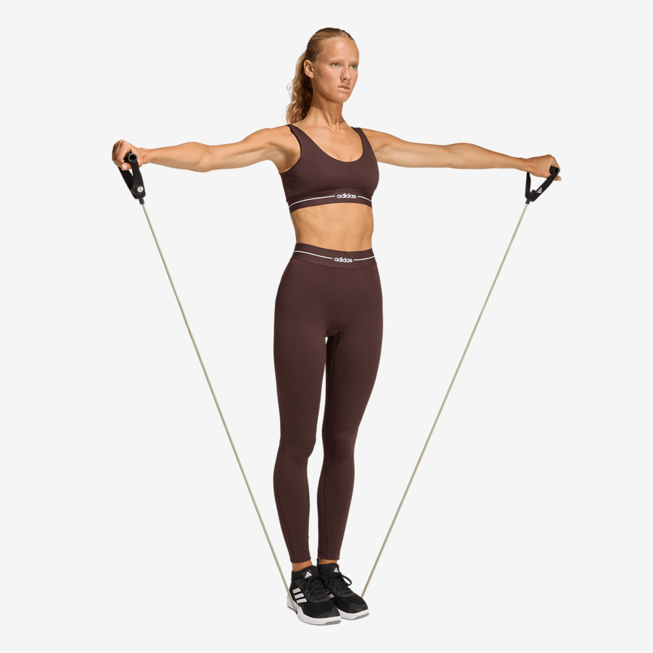 adidas Hyperglam Training Leggings Image 5 of 6. Tap to open photo gallery.