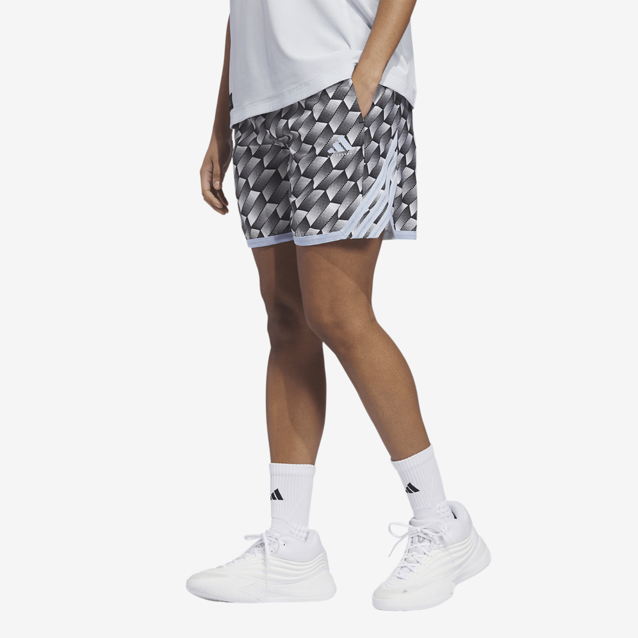 adidas Crazy Lite Kaleidoscope All Over Print Shorts Image 1 of 6. Tap to open photo gallery.