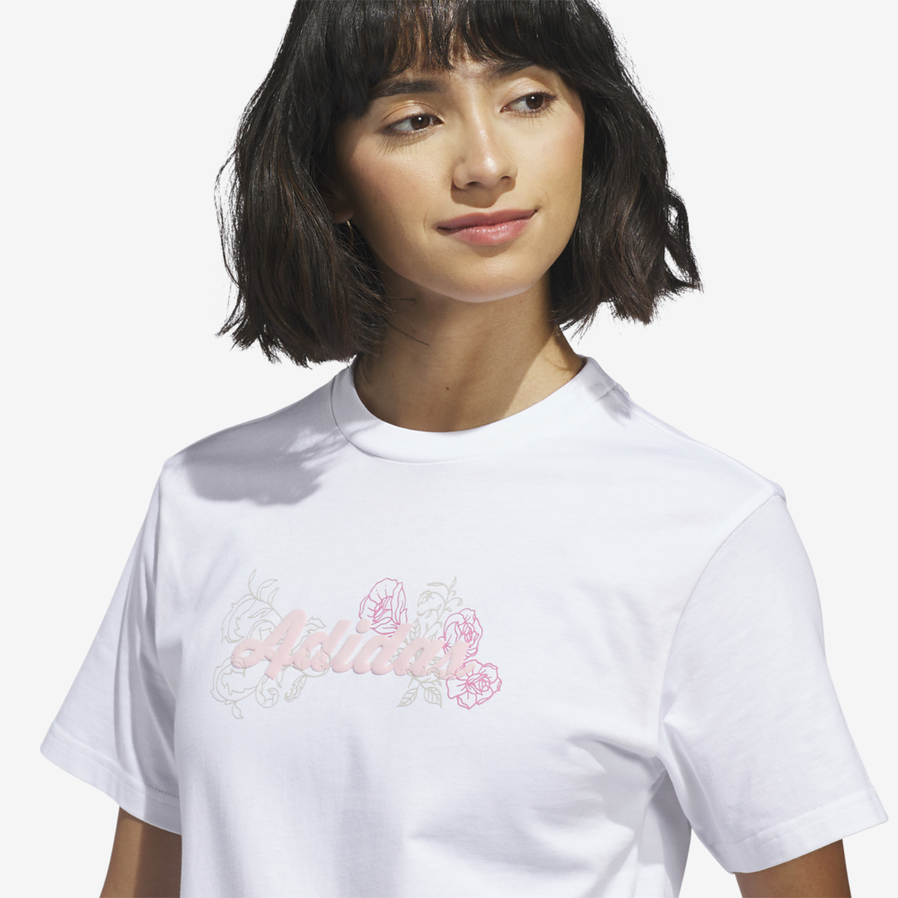 adidas Wester Florals Graphic T-Shirt Image 3 of 6. Tap to open photo gallery.