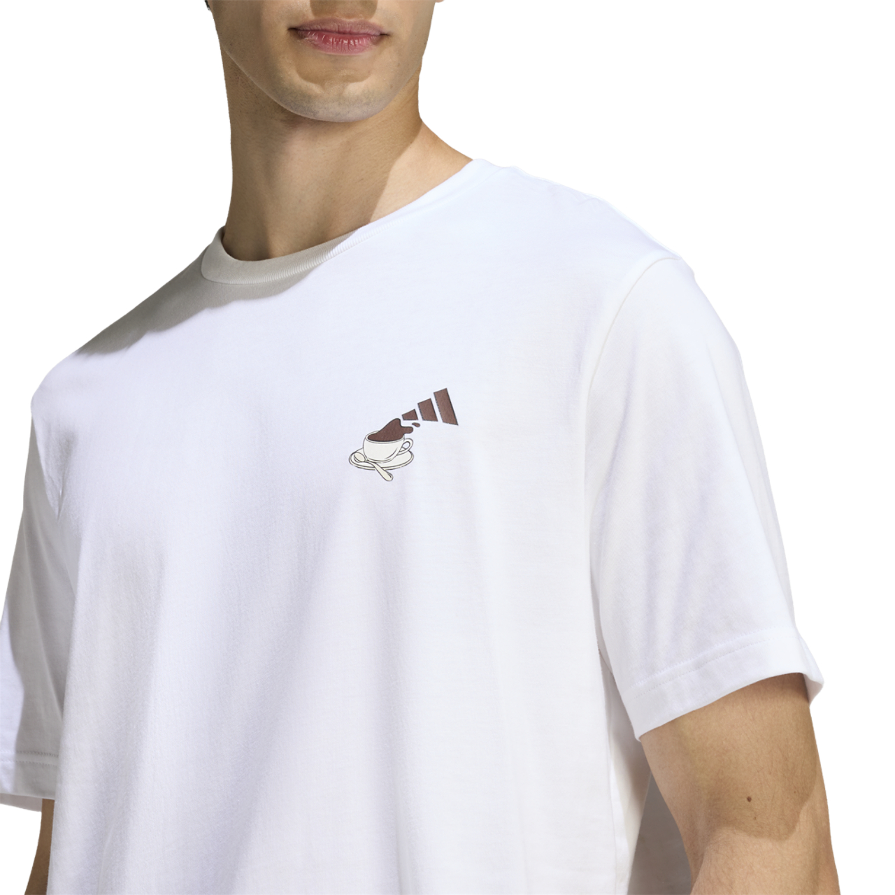 adidas Coffee Cheesecake Graphic T-Shirt Image 5 of 7. Tap to open photo gallery.