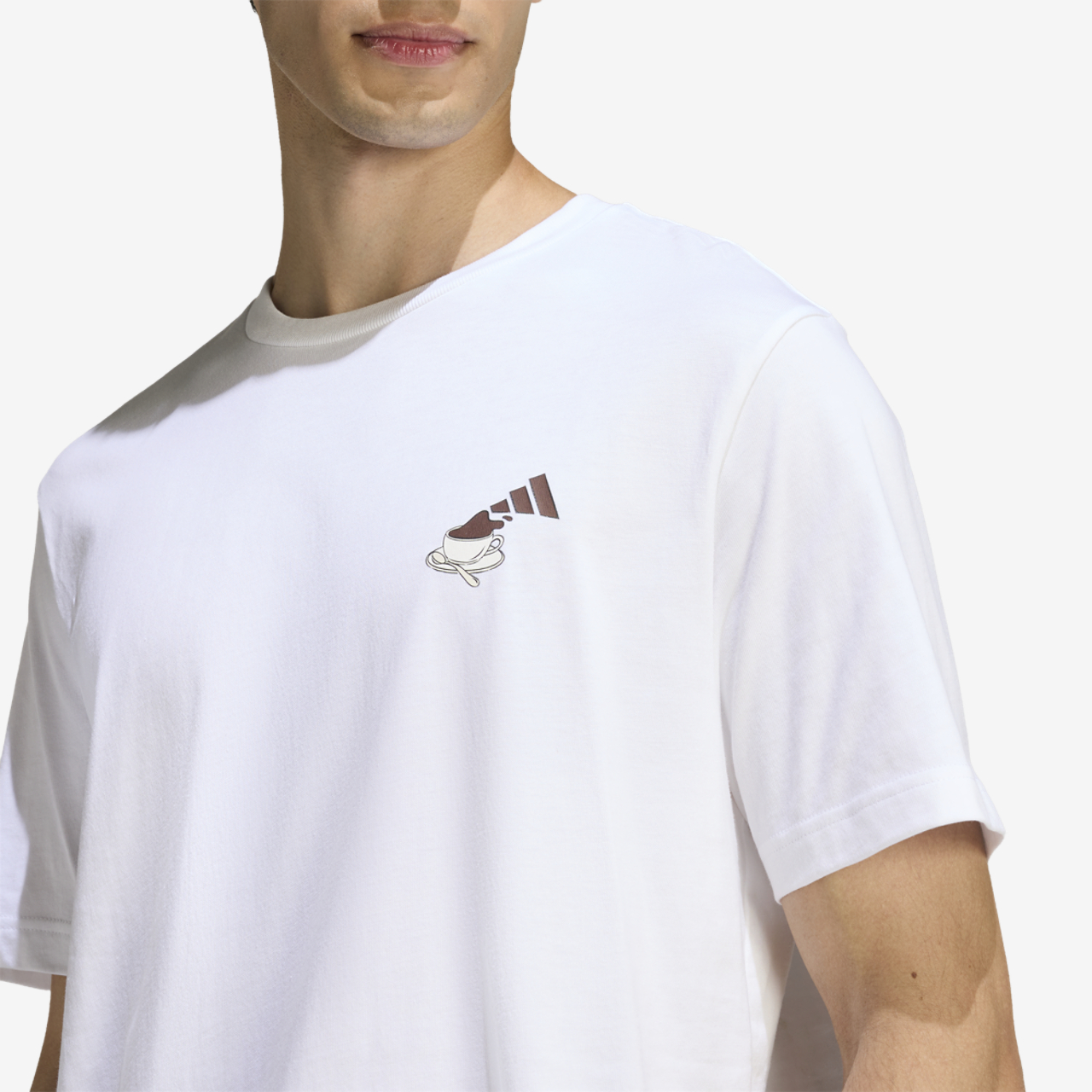adidas Coffee Cheesecake Graphic T-Shirt Image 5 of 7. Tap to open photo gallery.