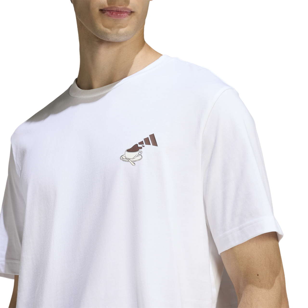 adidas Coffee Cheesecake Graphic T-Shirt Image 5 of 7. Tap to open photo gallery.