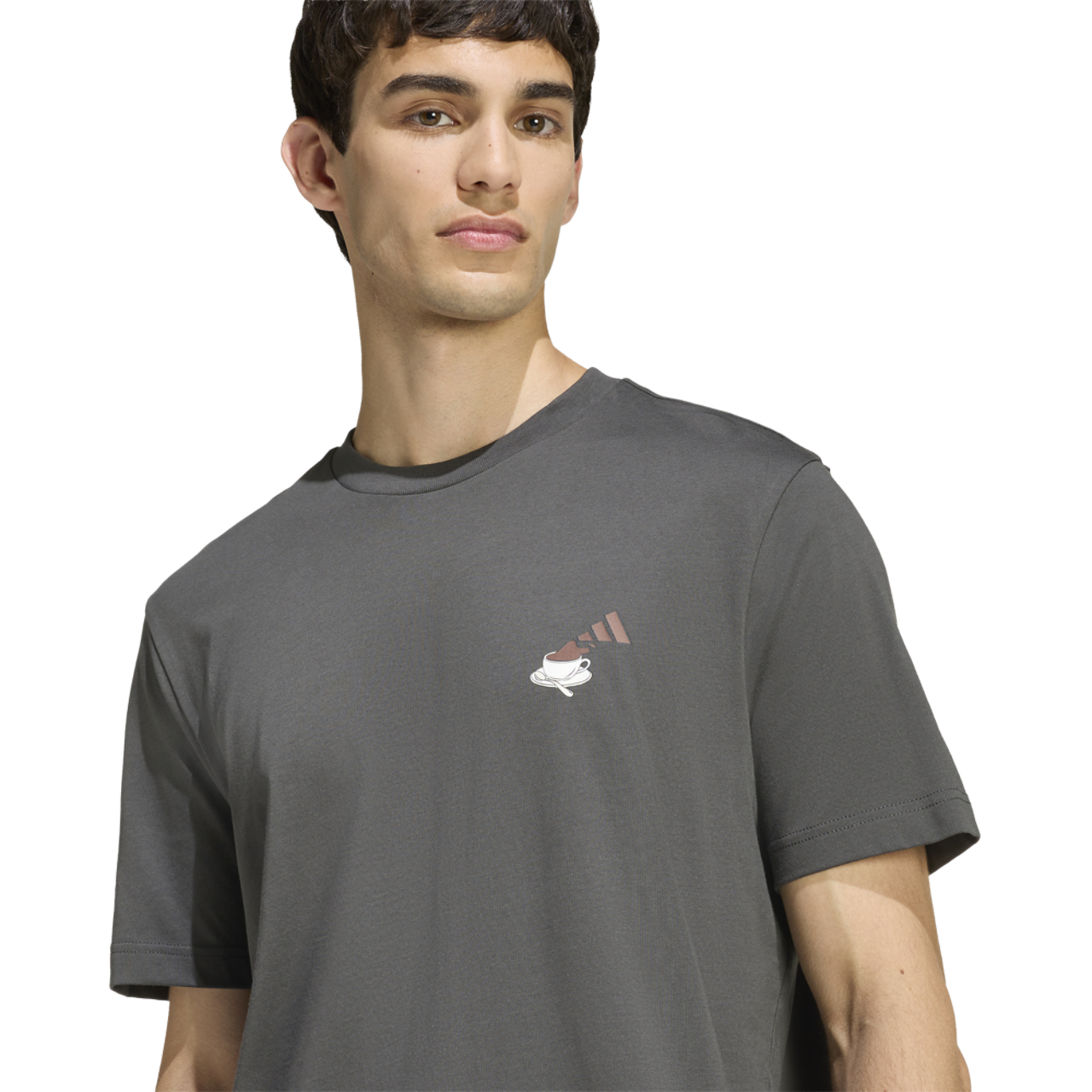 adidas Coffee Cheesecake Graphic T-Shirt Image 4 of 7. Tap to open photo gallery.