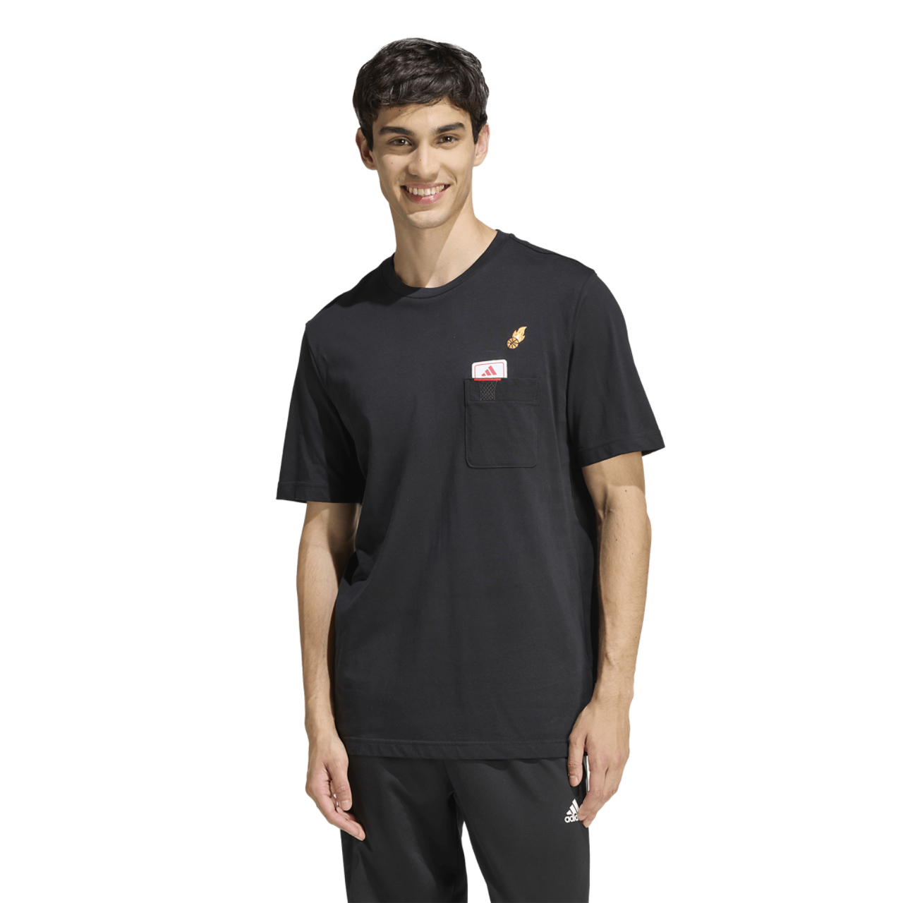 adidas Mini Embroidery Graphic T-Shirt Image 1 of 6. Tap to open photo gallery.