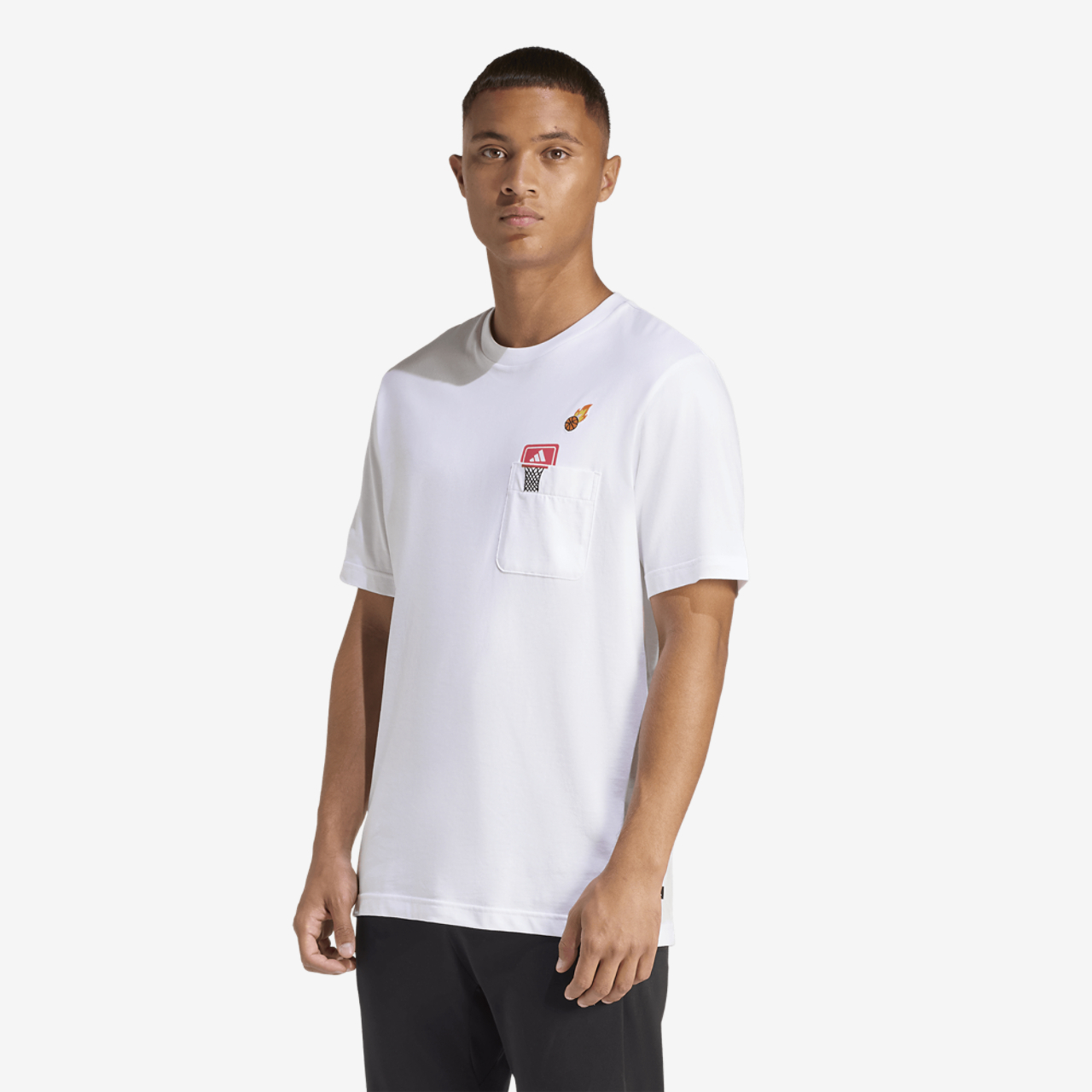 adidas Mini Embroidery Graphic T-Shirt Image 1 of 7. Tap to open photo gallery.