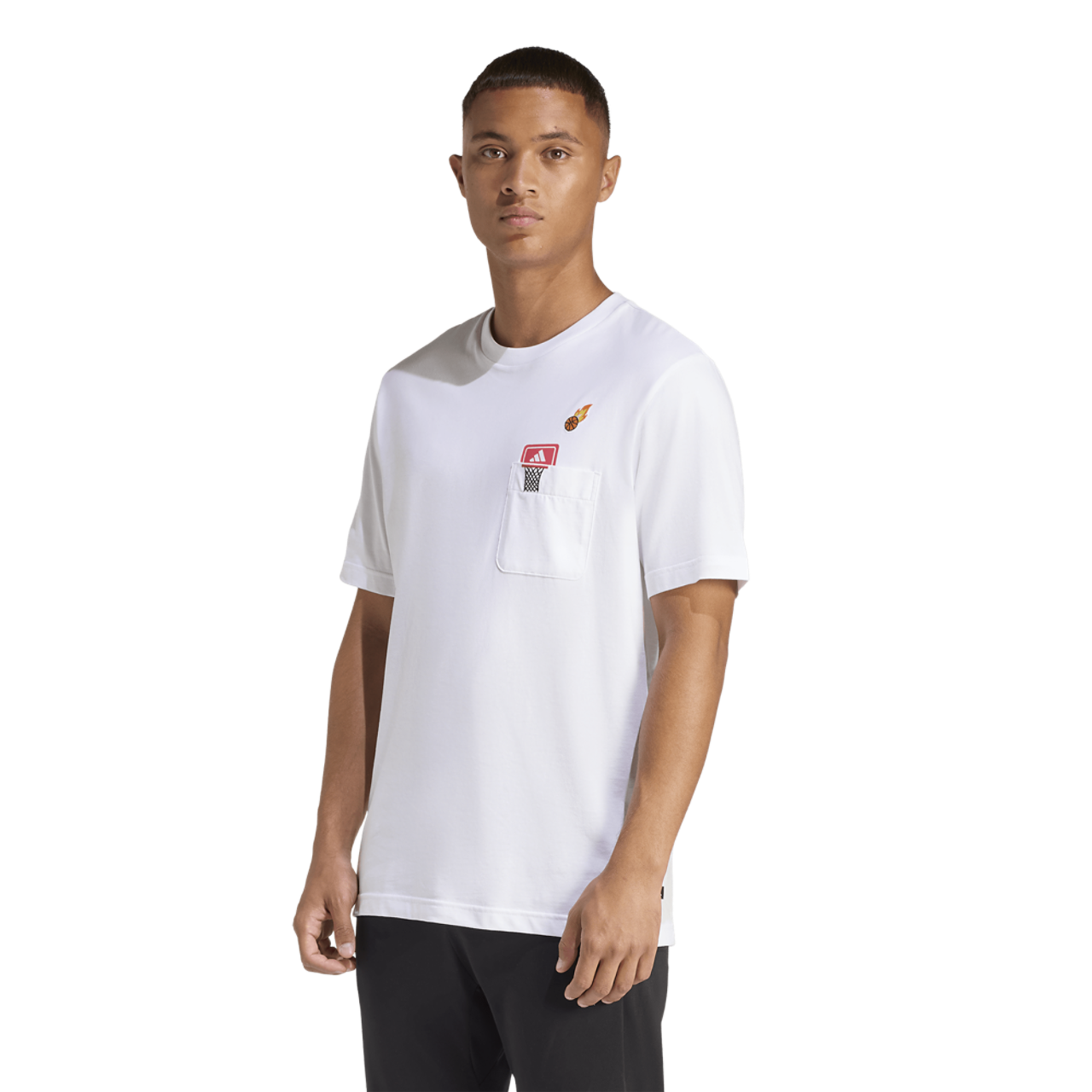 adidas Mini Embroidery Graphic T-Shirt Image 1 of 7. Tap to open photo gallery.