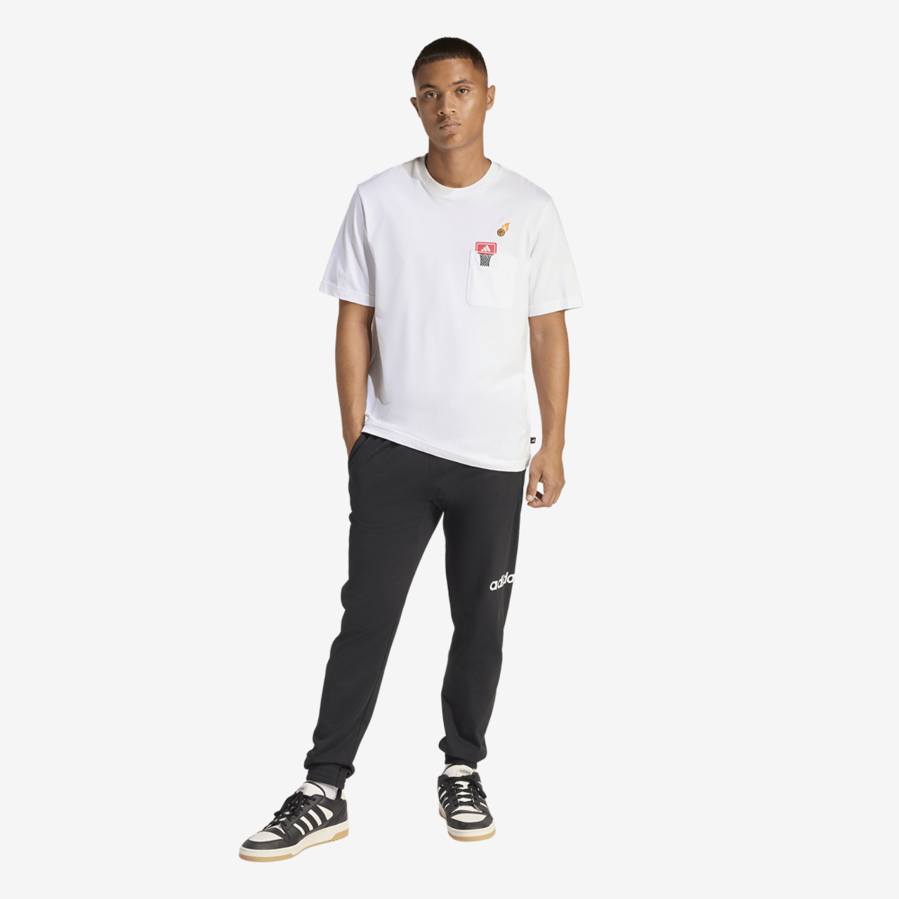 adidas Mini Embroidery Graphic T-Shirt Image 6 of 7. Tap to open photo gallery.