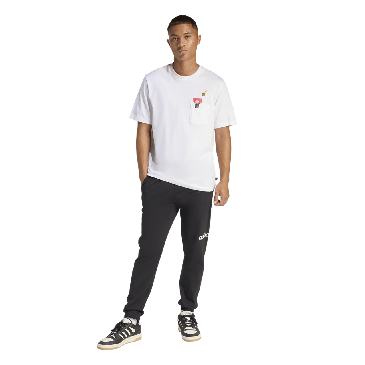 adidas Mini Embroidery Graphic T-Shirt Image 6 of 7. Tap to open photo gallery.