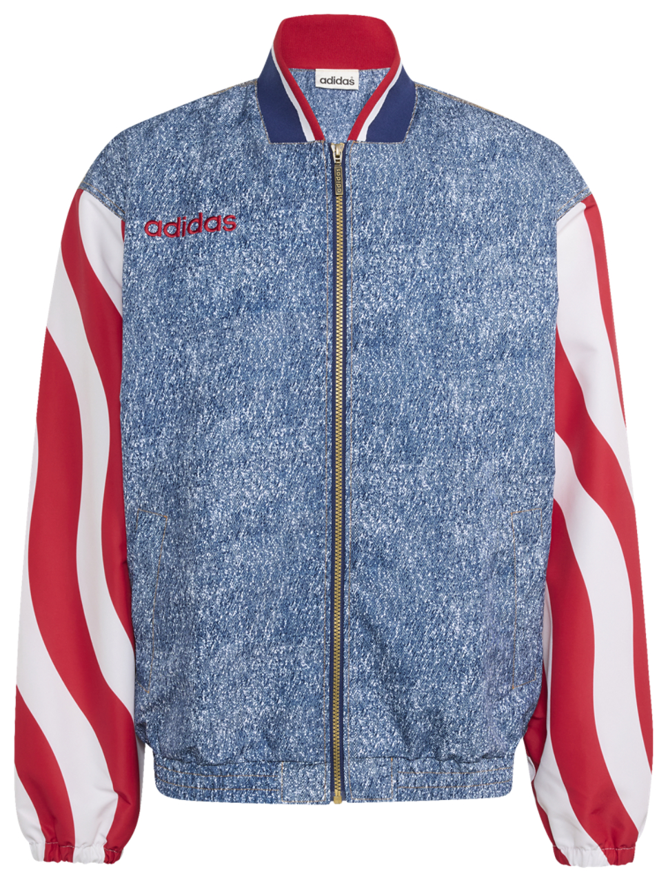 adidas US Denim Graphic Jacket Image 6 of 6. Tap to open photo gallery.