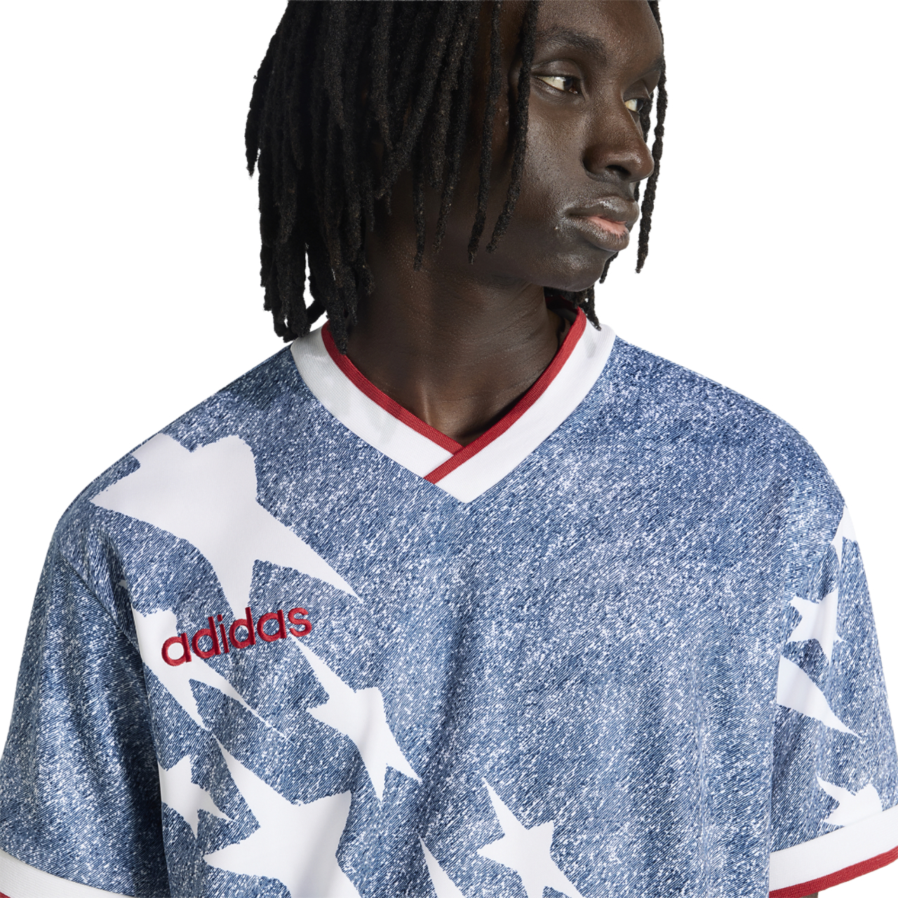 adidas US Denim Graphic Jersey Image 3 of 7. Tap to open photo gallery.