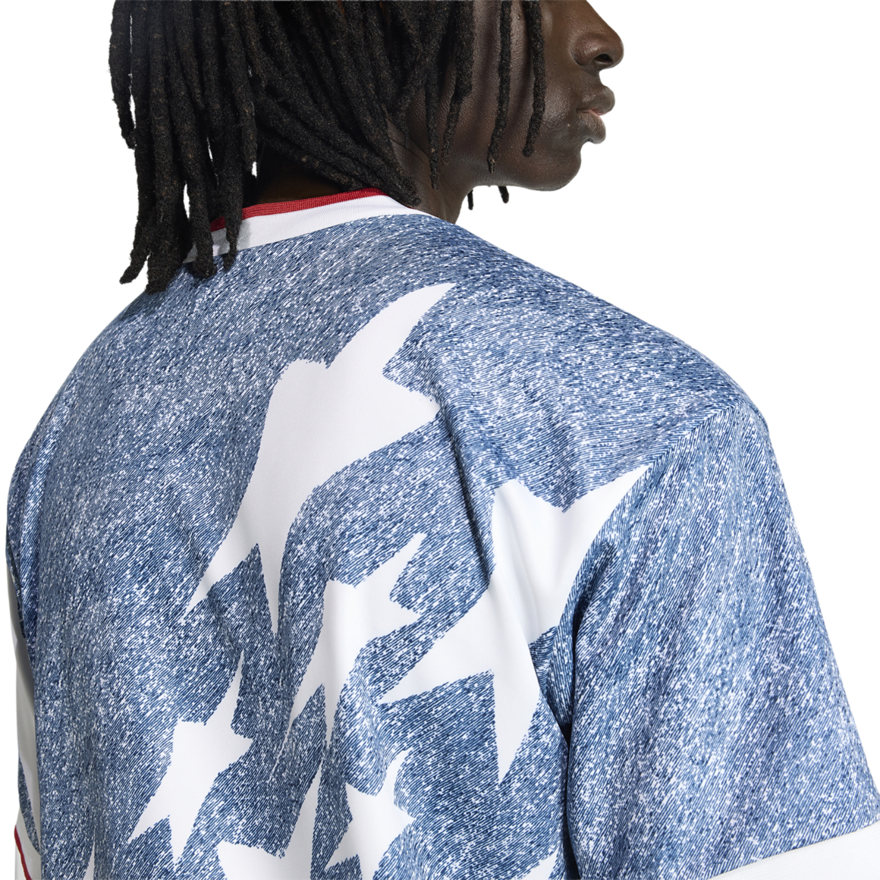 adidas US Denim Graphic Jersey Image 4 of 7. Tap to open photo gallery.