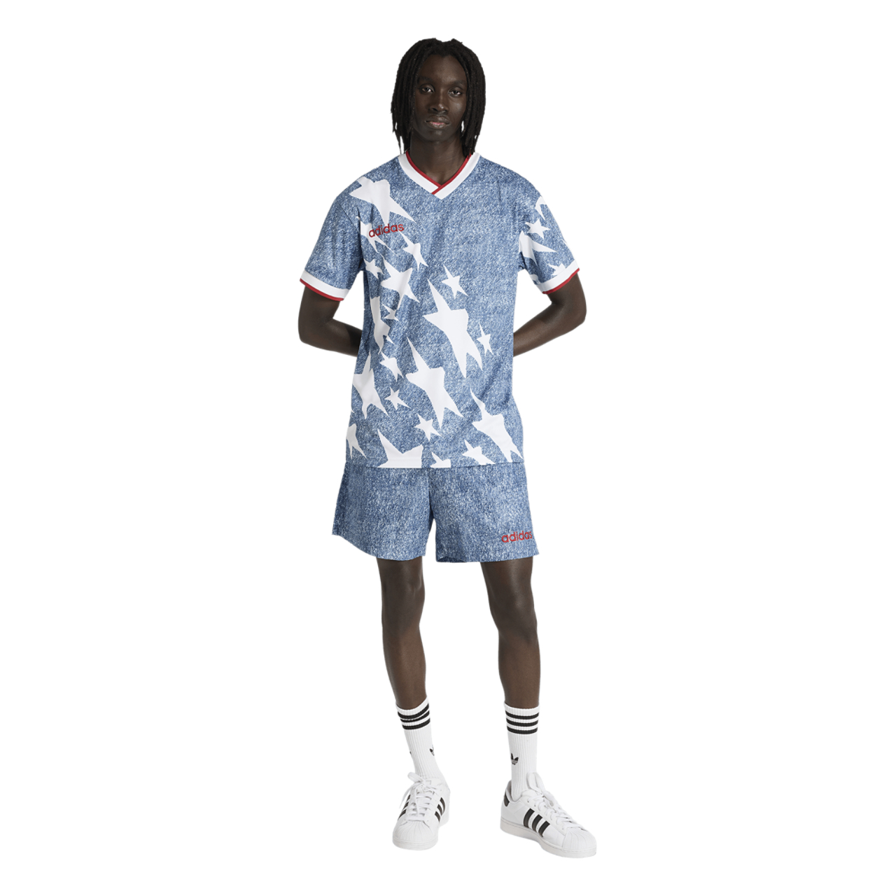 adidas US Denim Graphic Jersey Image 5 of 7. Tap to open photo gallery.