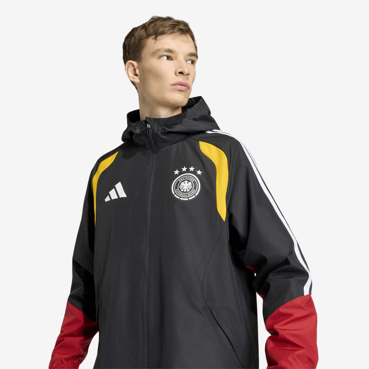 adidas Germany 26 Tiro All Weather Jacket Image 3 of 6. Tap to open photo gallery.