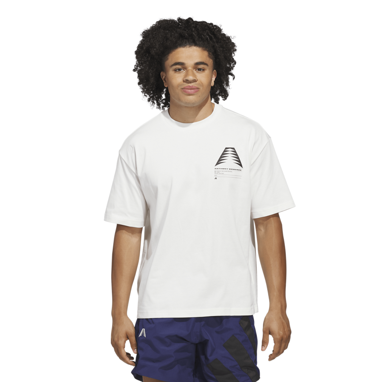 adidas Anthony Edwards Schematic T-Shirt  Image 1 of 5. Tap to open photo gallery.