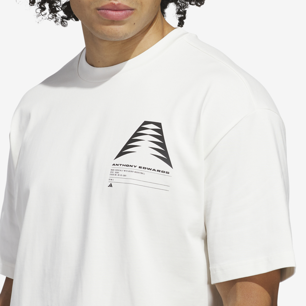 adidas Anthony Edwards Schematic T-Shirt  Image 3 of 5. Tap to open photo gallery.