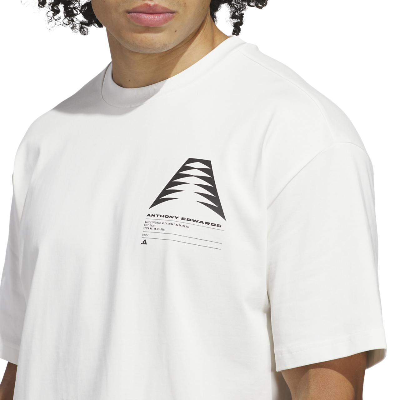 adidas Anthony Edwards Schematic T-Shirt  Image 3 of 5. Tap to open photo gallery.