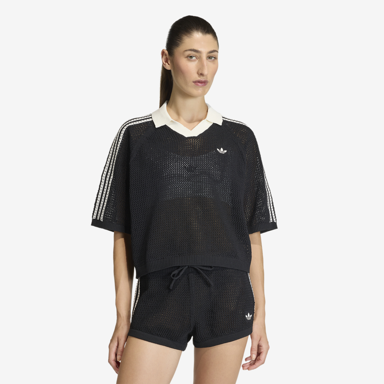 adidas Crochet Polo Image 1 of 7. Tap to open photo gallery.