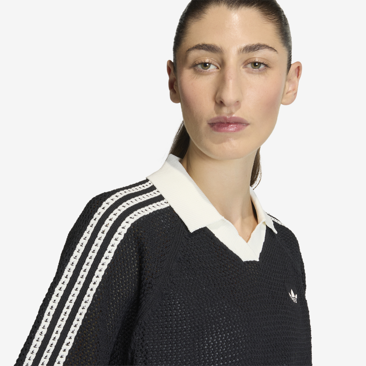 adidas Crochet Polo Image 4 of 7. Tap to open photo gallery.