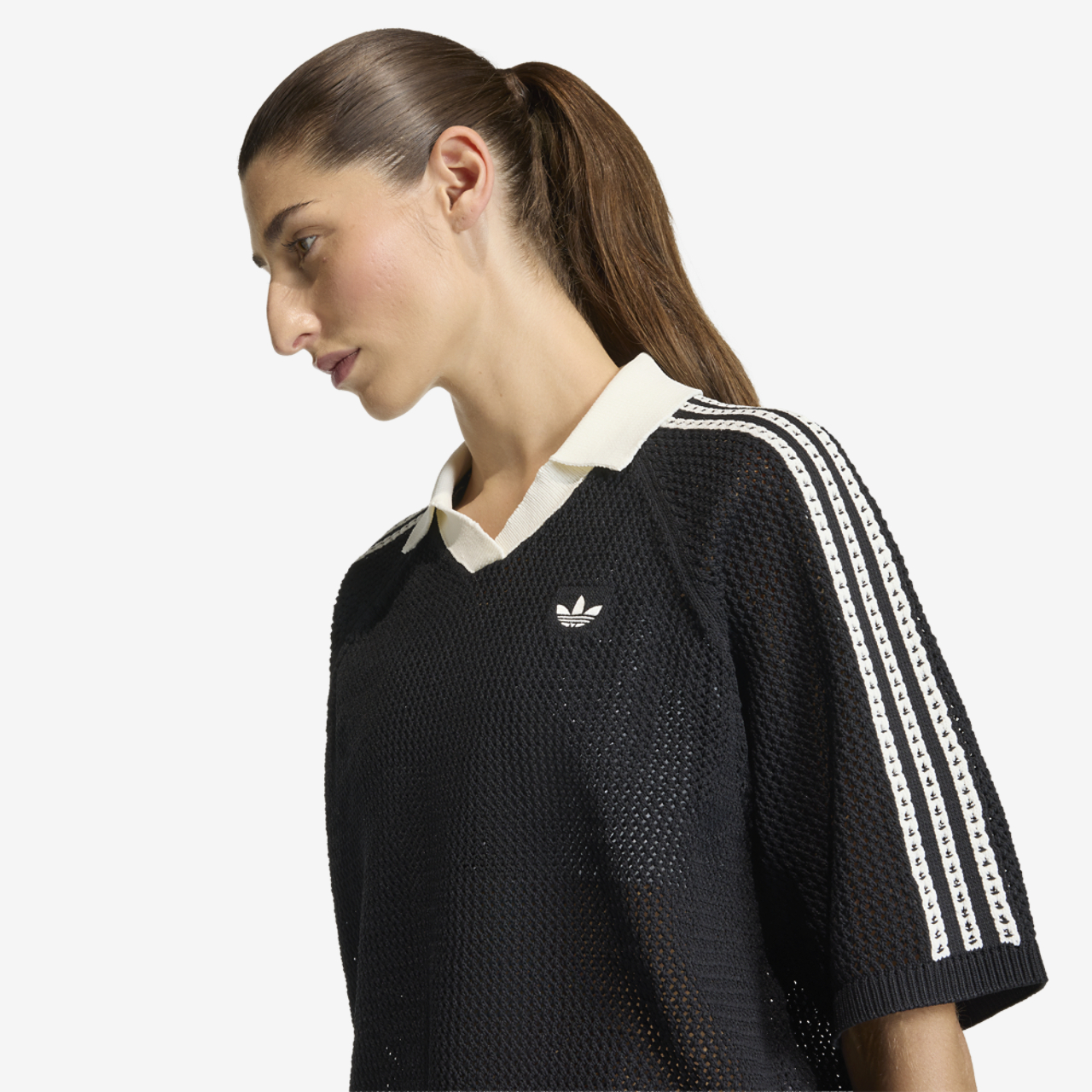 adidas Crochet Polo Image 5 of 7. Tap to open photo gallery.