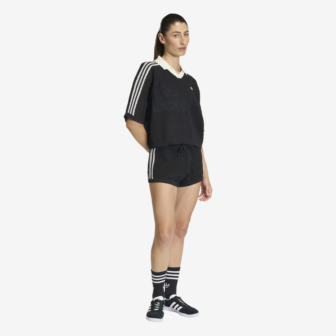 adidas Crochet Polo Image 6 of 7. Tap to open photo gallery.