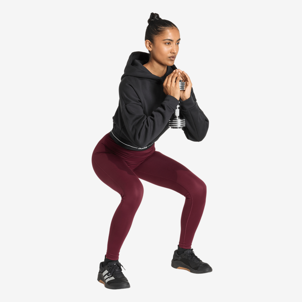 adidas Hyperglam Training Cropped Hoodie Image 5 of 6. Tap to open photo gallery.