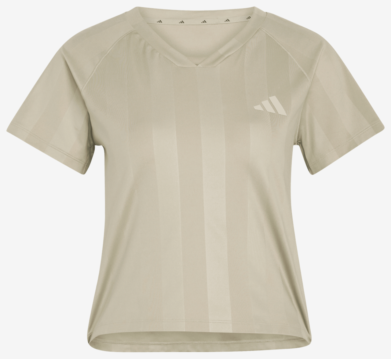 adidas Hyperglam 3-Stripes Emboss T-Shirt Image 1 of 1. Tap to open photo gallery.