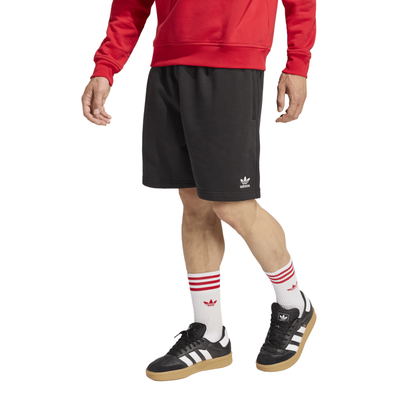 adidas Originals Trefoil Essentials Fleece 7" Shorts Image 1 of 6. Tap to open photo gallery.