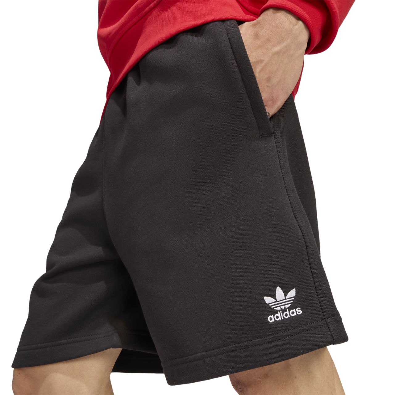 adidas Originals Trefoil Essentials Fleece 7" Shorts Image 4 of 6. Tap to open photo gallery.