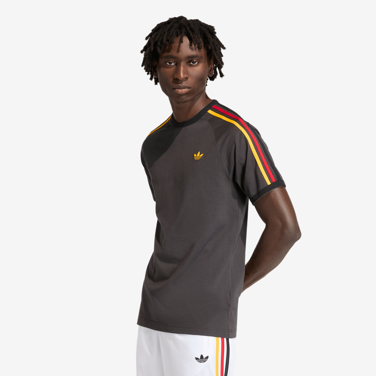 adidas Germany World Cup '26 3 Stripe T-Shirt Image 1 of 6. Tap to open photo gallery.