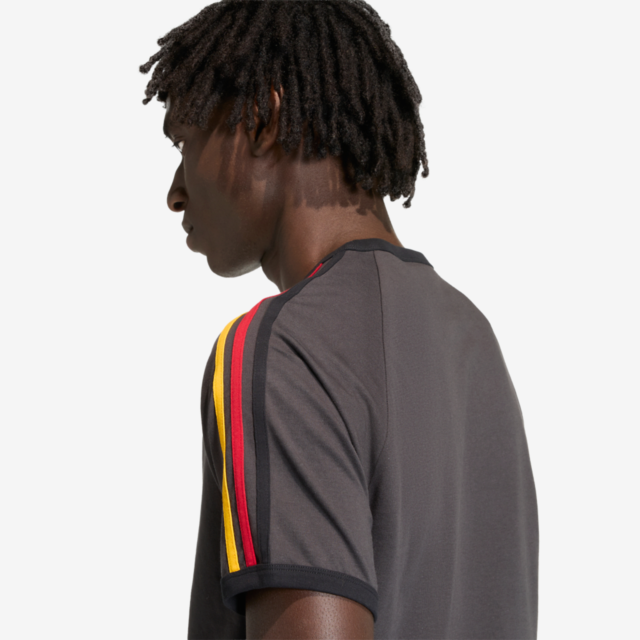 adidas Germany World Cup '26 3 Stripe T-Shirt Image 3 of 6. Tap to open photo gallery.