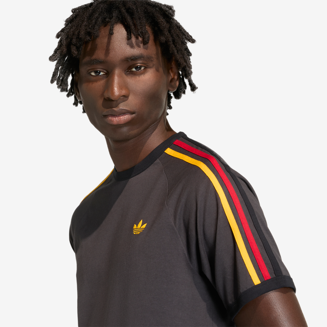 adidas Germany World Cup '26 3 Stripe T-Shirt Image 4 of 6. Tap to open photo gallery.