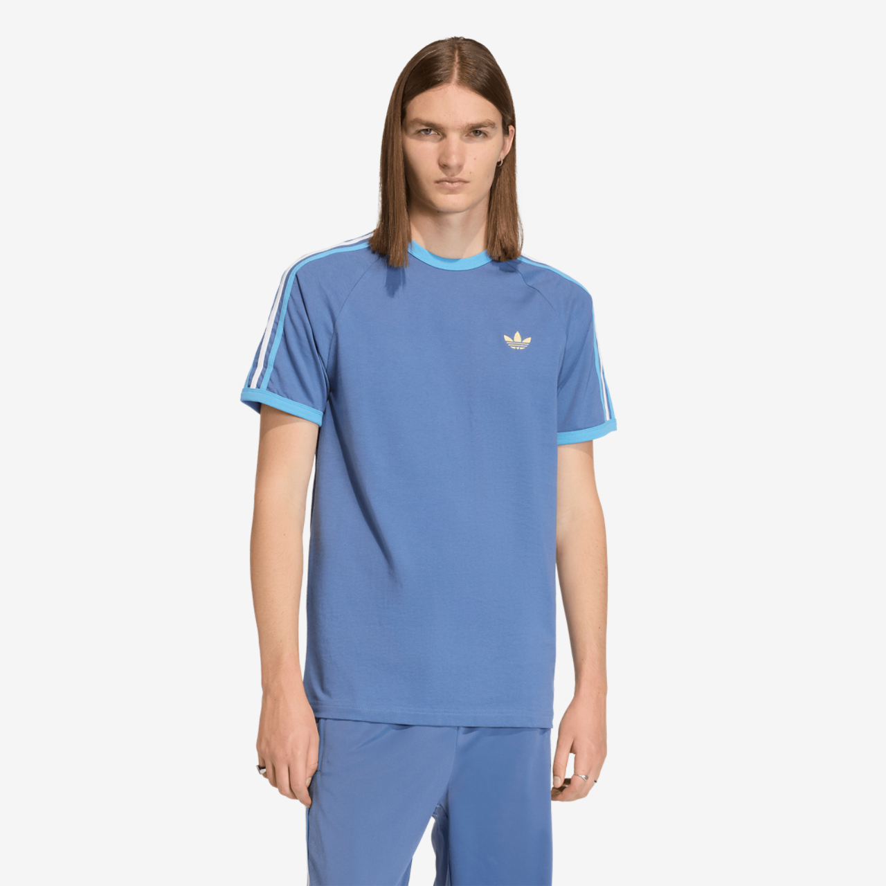 adidas Argentina World Cup '26 3 Stripe T-Shirt Image 1 of 7. Tap to open photo gallery.