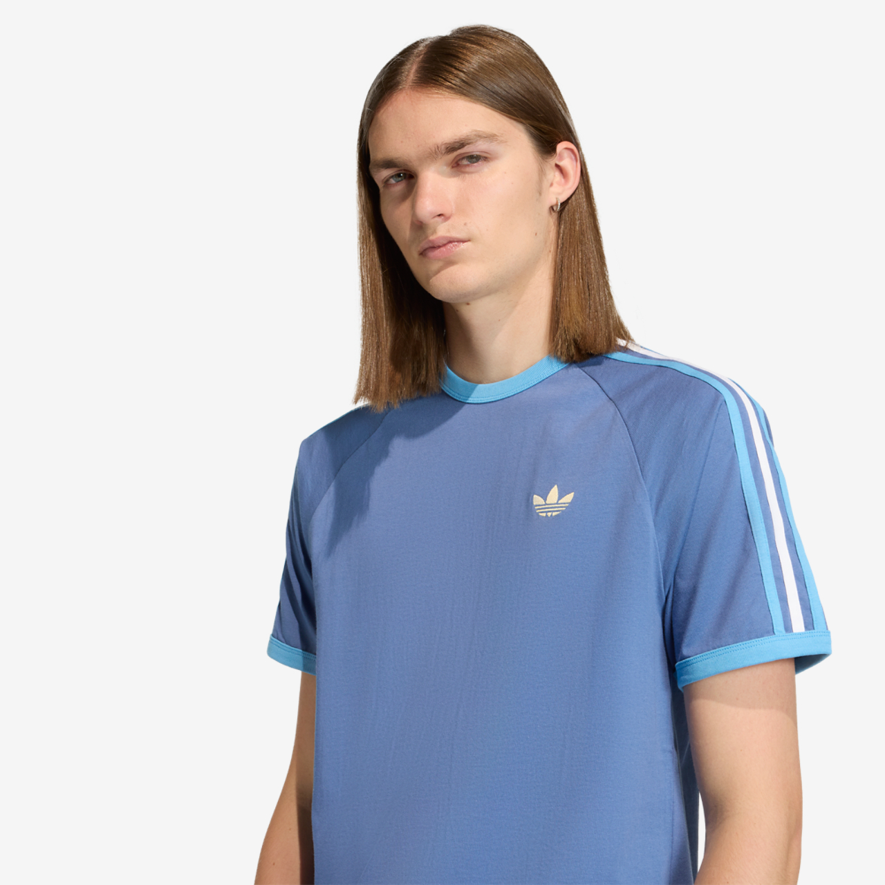 adidas Argentina World Cup '26 3 Stripe T-Shirt Image 4 of 7. Tap to open photo gallery.