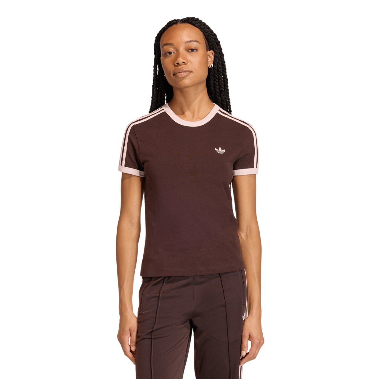 adidas Originals 3-Stripes Slim T-Shirt Image 1 of 6. Tap to open photo gallery.