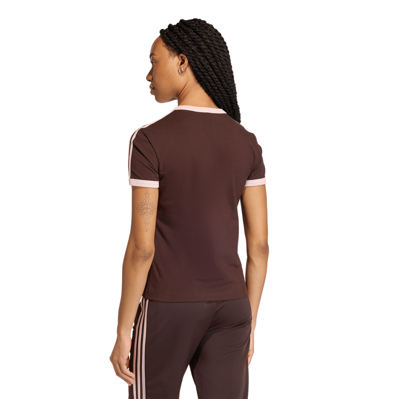 adidas Originals 3-Stripes Slim T-Shirt Image 2 of 6. Tap to open photo gallery.