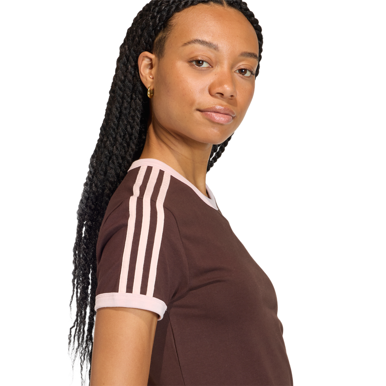 adidas Originals 3-Stripes Slim T-Shirt Image 3 of 6. Tap to open photo gallery.