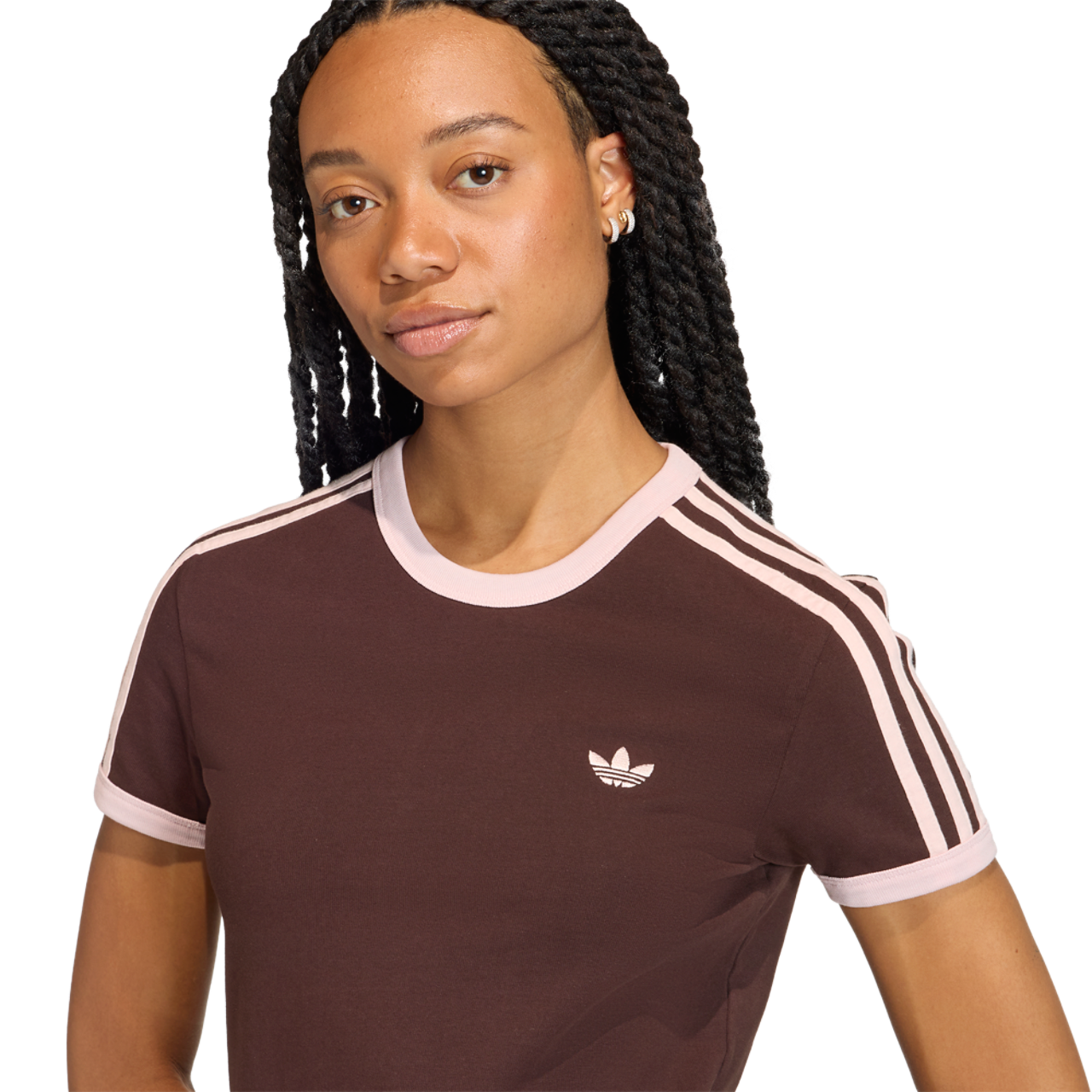 adidas Originals 3-Stripes Slim T-Shirt Image 4 of 6. Tap to open photo gallery.