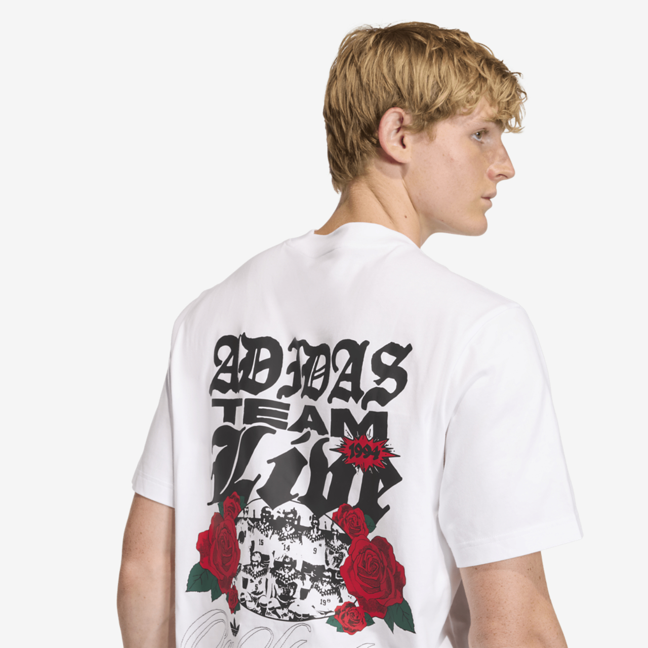 adidas Roses GFX T-Shirt Image 4 of 4. Tap to open photo gallery.
