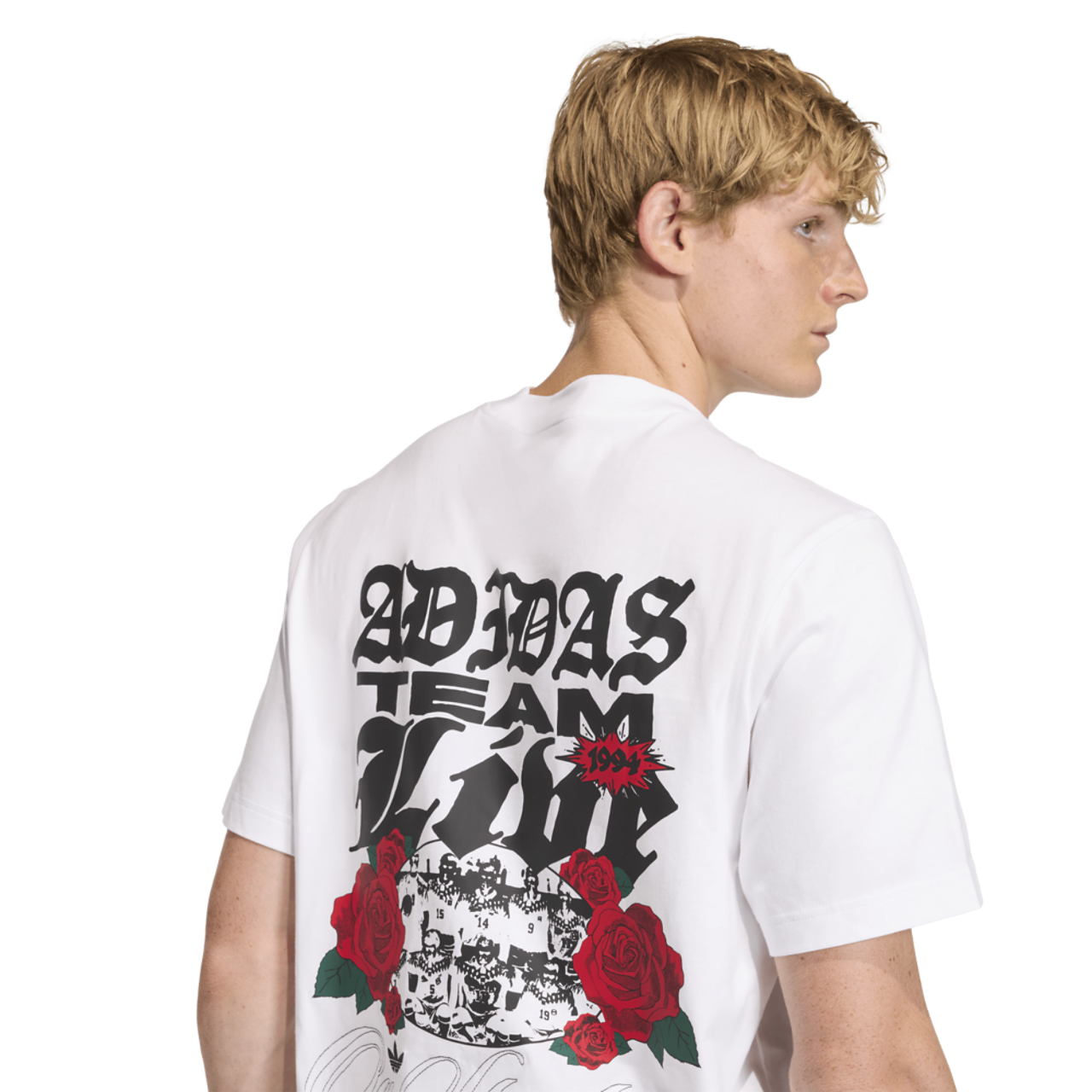 adidas Roses GFX T-Shirt Image 4 of 4. Tap to open photo gallery.