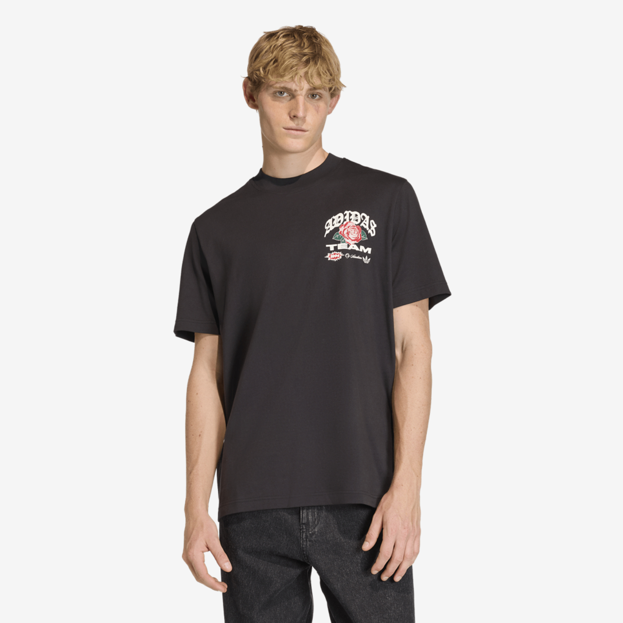 adidas Roses GFX T-Shirt Image 1 of 5. Tap to open photo gallery.