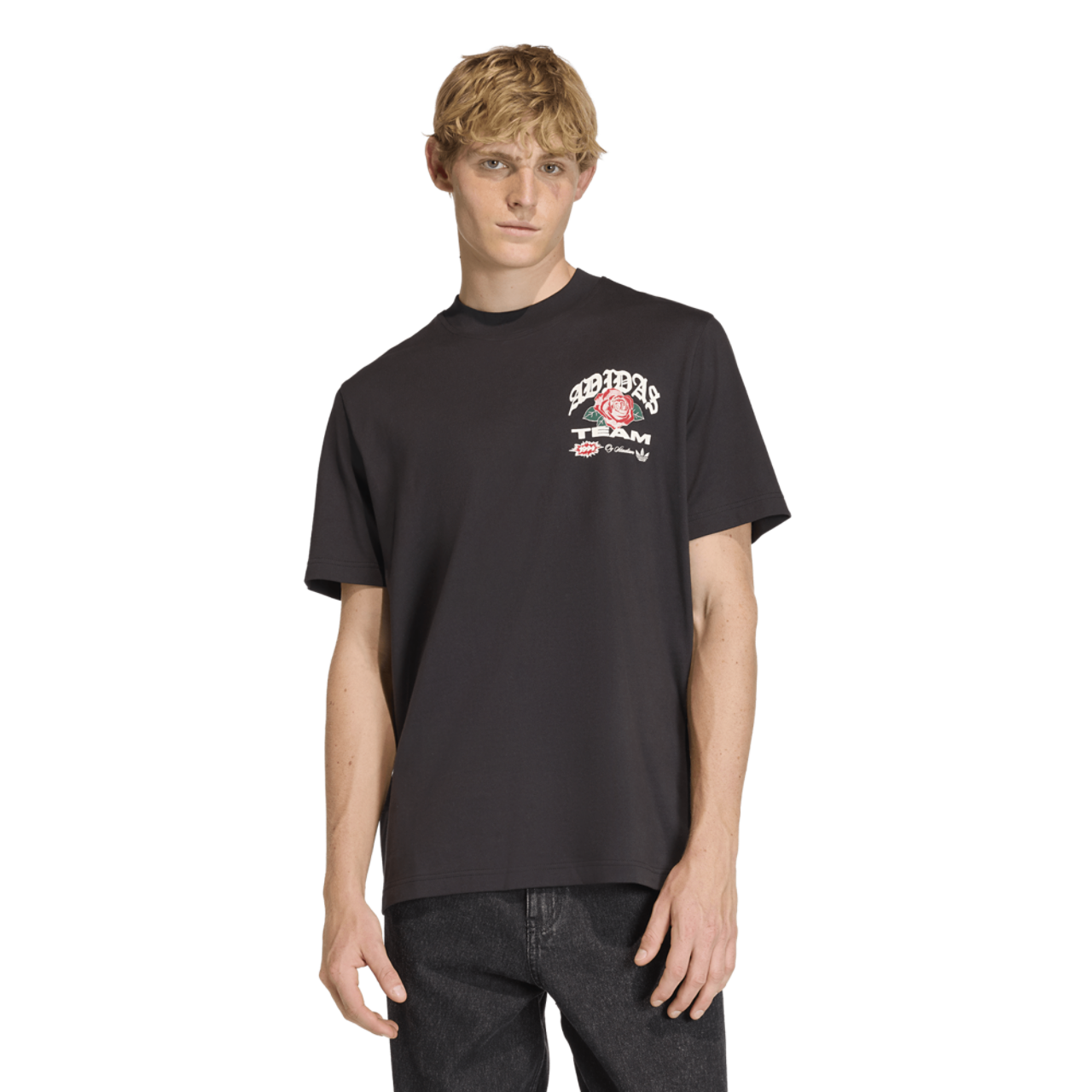 adidas Roses GFX T-Shirt Image 1 of 5. Tap to open photo gallery.