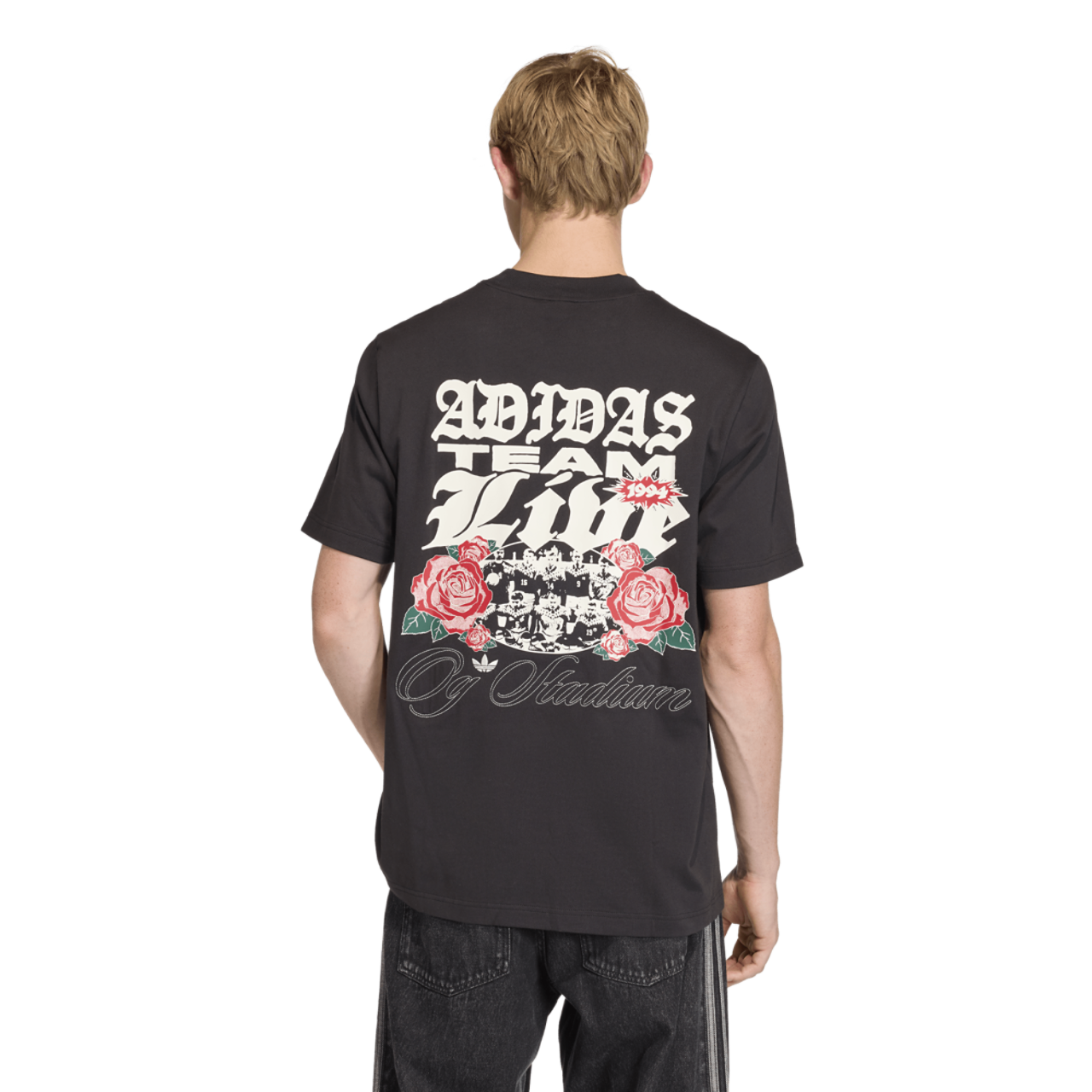 adidas Roses GFX T-Shirt Image 2 of 5. Tap to open photo gallery.