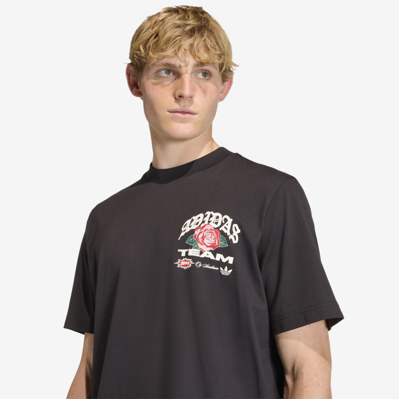adidas Roses GFX T-Shirt Image 3 of 5. Tap to open photo gallery.