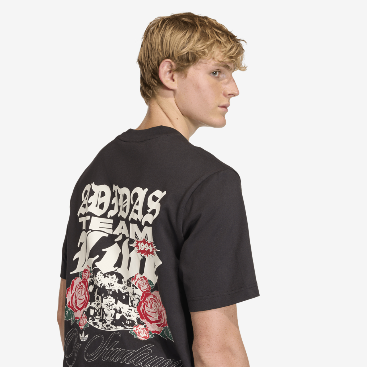 adidas Roses GFX T-Shirt Image 4 of 5. Tap to open photo gallery.