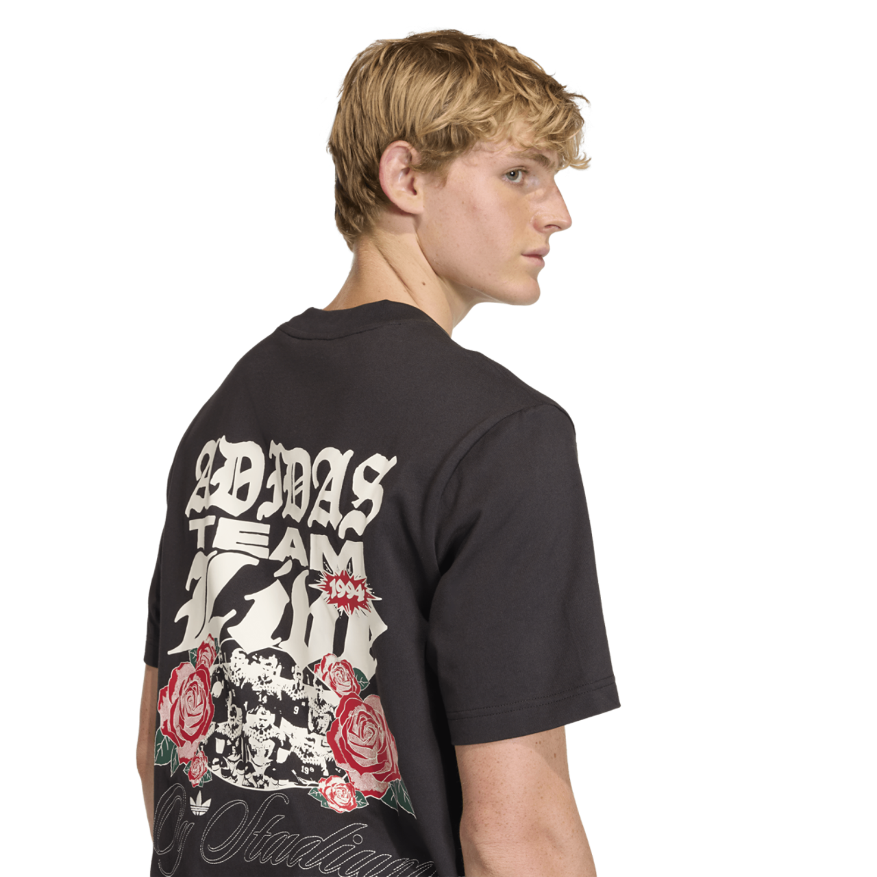 adidas Roses GFX T-Shirt Image 4 of 5. Tap to open photo gallery.