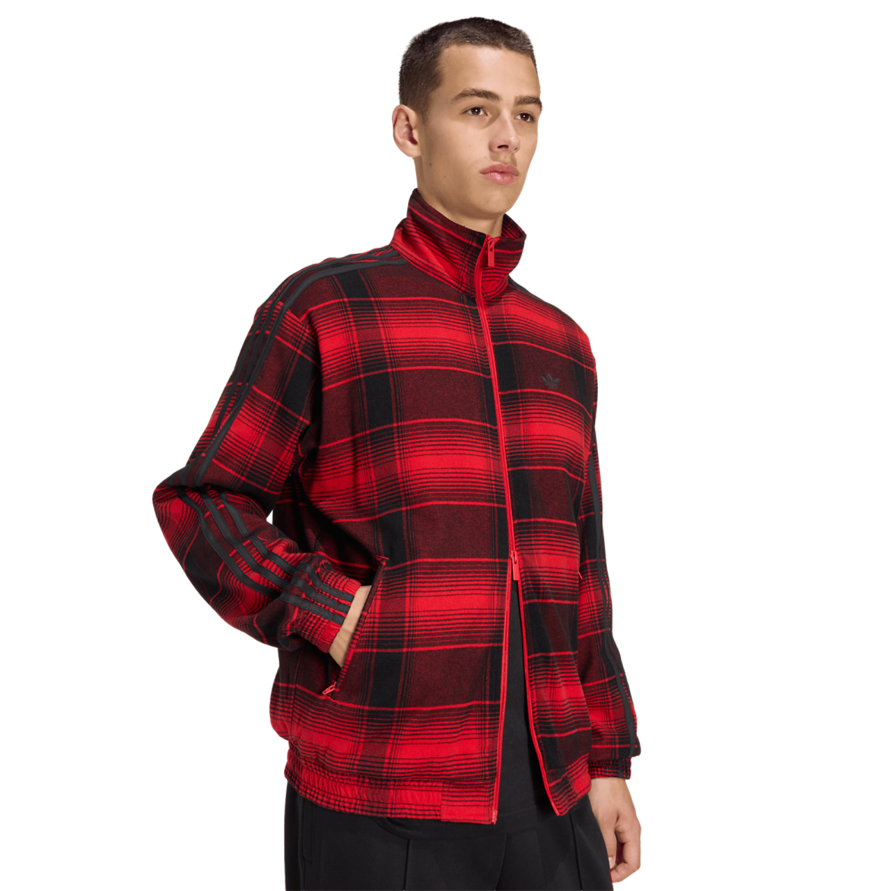 adidas Originals Firebird Tartan Track Top Image 4 of 6. Tap to open photo gallery.