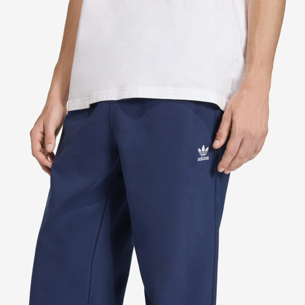 adidas Originals Trefoil Essentials Open Hem Pants Image 5 of 7. Tap to open photo gallery.
