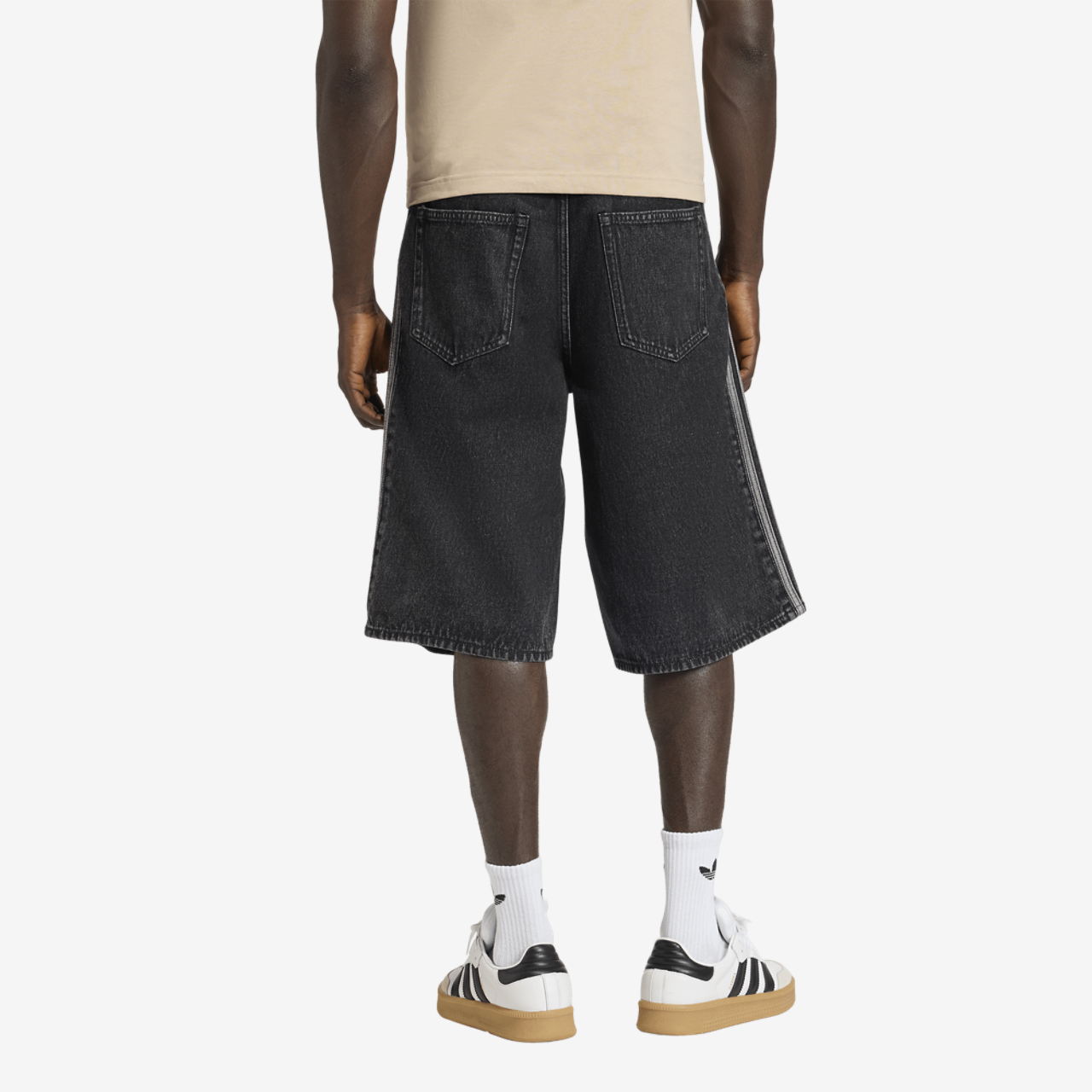 adidas Originals Firebird Adicolor Denim Shorts Image 3 of 7. Tap to open photo gallery.