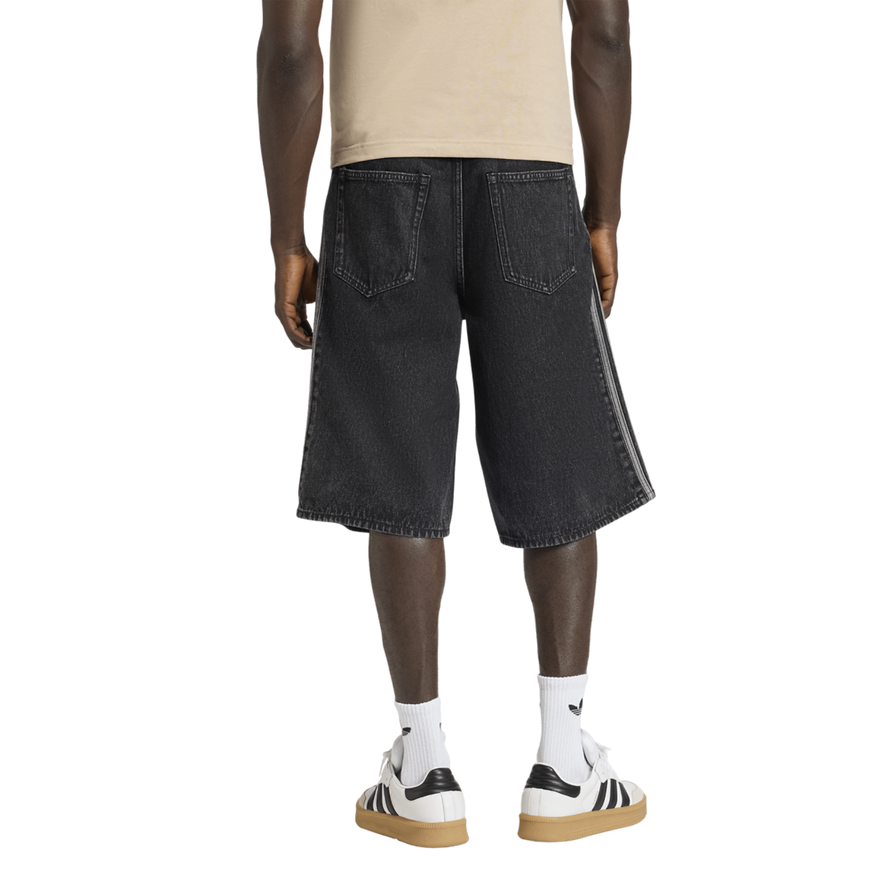 adidas Originals Firebird Adicolor Denim Shorts Image 3 of 7. Tap to open photo gallery.