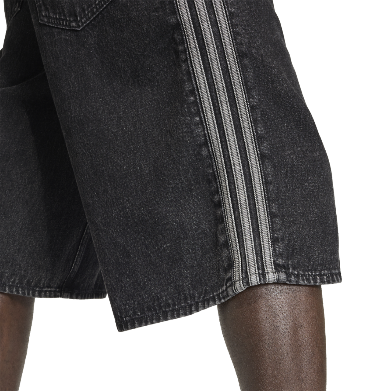 adidas Originals Firebird Adicolor Denim Shorts Image 5 of 7. Tap to open photo gallery.